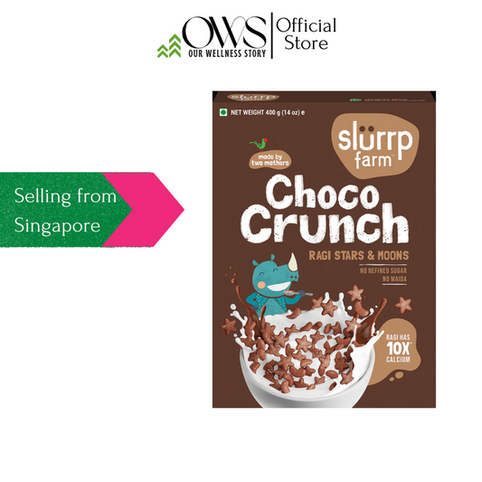 Slurrp Farm Choco Crunch Kids Cereals - Ragi Stars and Moons - (400gms)