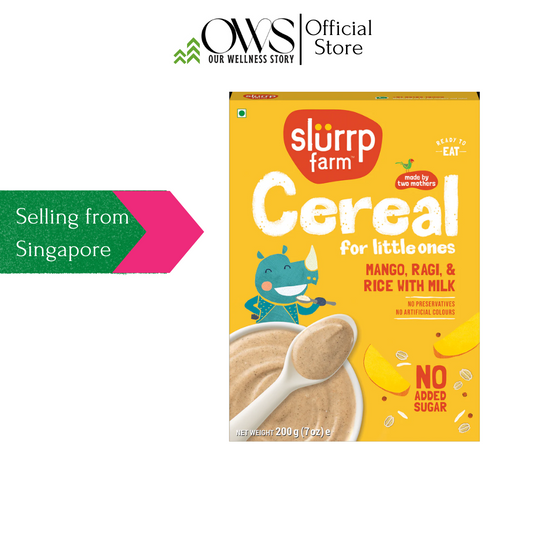 Slurrp Farm Cereal for Toddlers - Mango, Ragi and Rice 200 gms