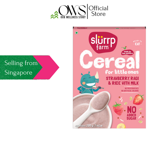 Slurrp Farm cereals for little one - Strawberry, Ragi & Rice Cereal 200 gms